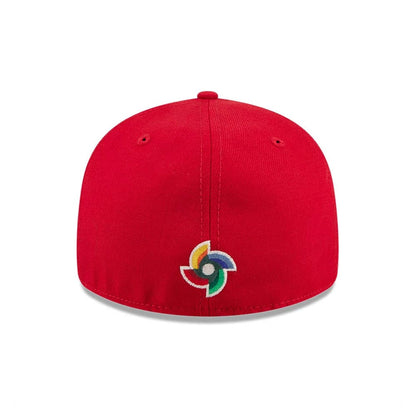 Pictured is this WBC Classical Script Taipei Retro Crown 59FIFTY Fitted cap in red. 7