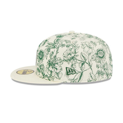Pictured is this MLB Spring Floral LA Dodgers 59FIFTY Fitted cap in white. 5
