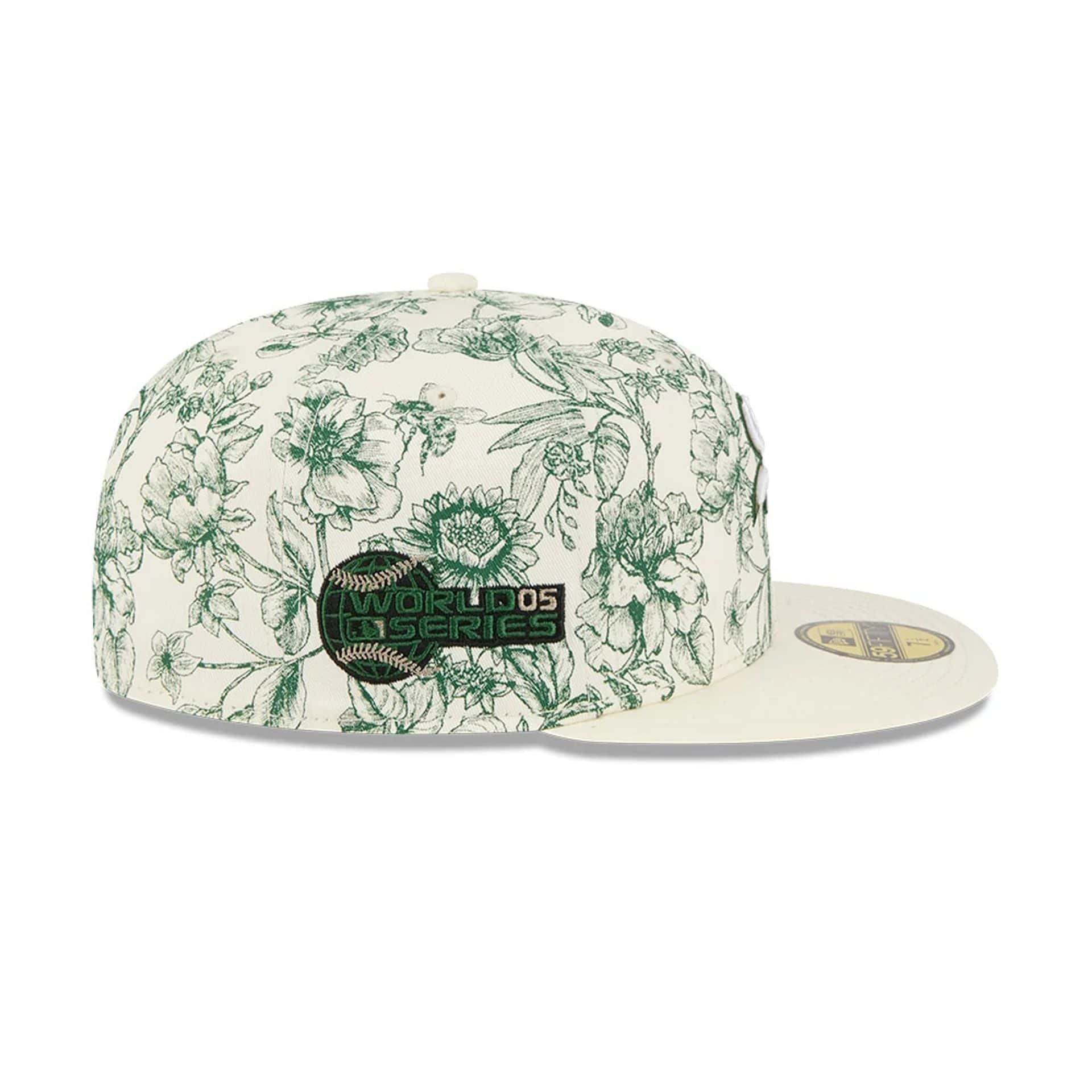 Pictured is this MLB Spring Floral Chicago White Sox 59FIFTY Fitted cap in white. 4