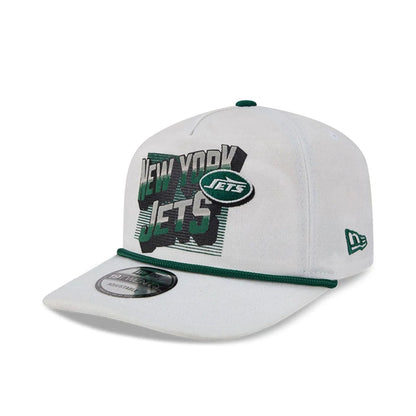 Pictured is this NFL Duck Cloth New York Jets 19TWENTY cap in cream. 1