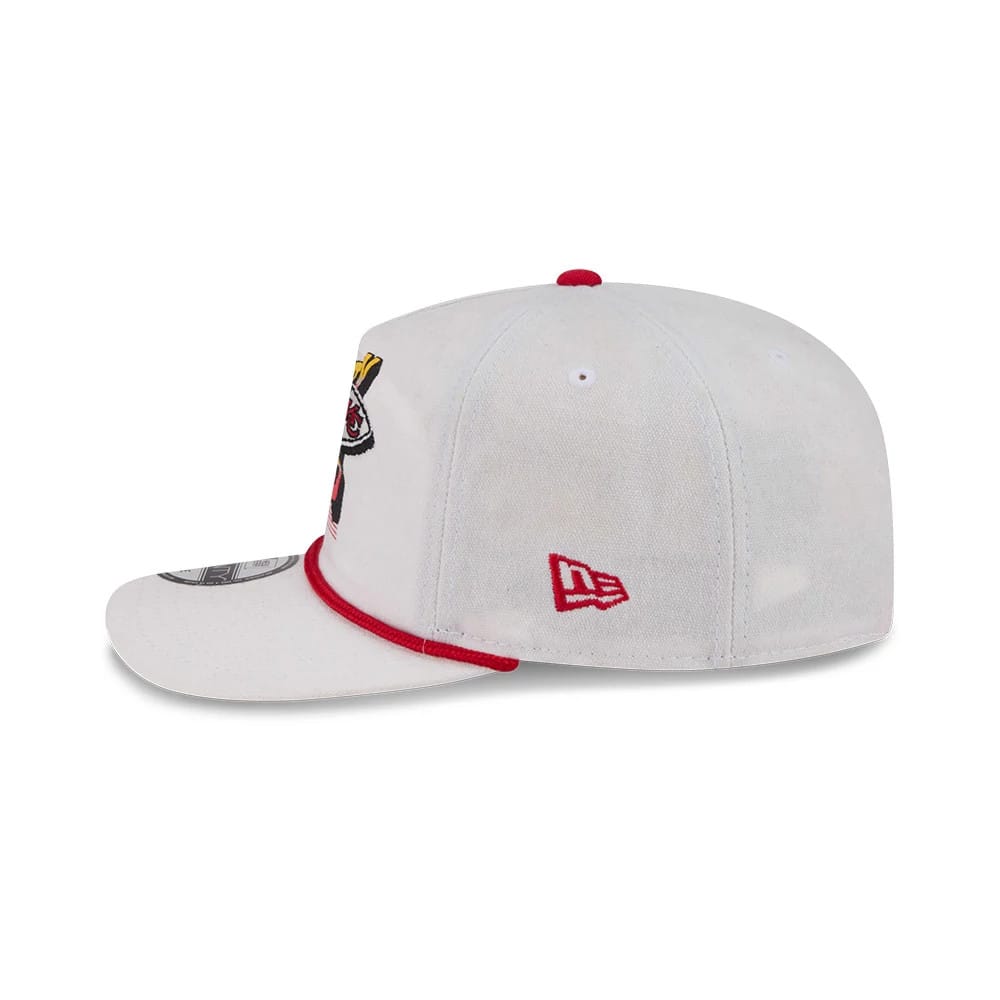 Pictured is this NFL Duck Cloth Kansas City Chiefs 19TWENTY cap in cream. 5
