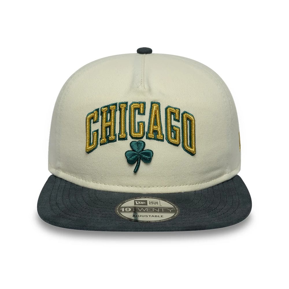 Pictured is this NBA Metallic Logo Chicago Bulls 19TWENTY cap in white. 3