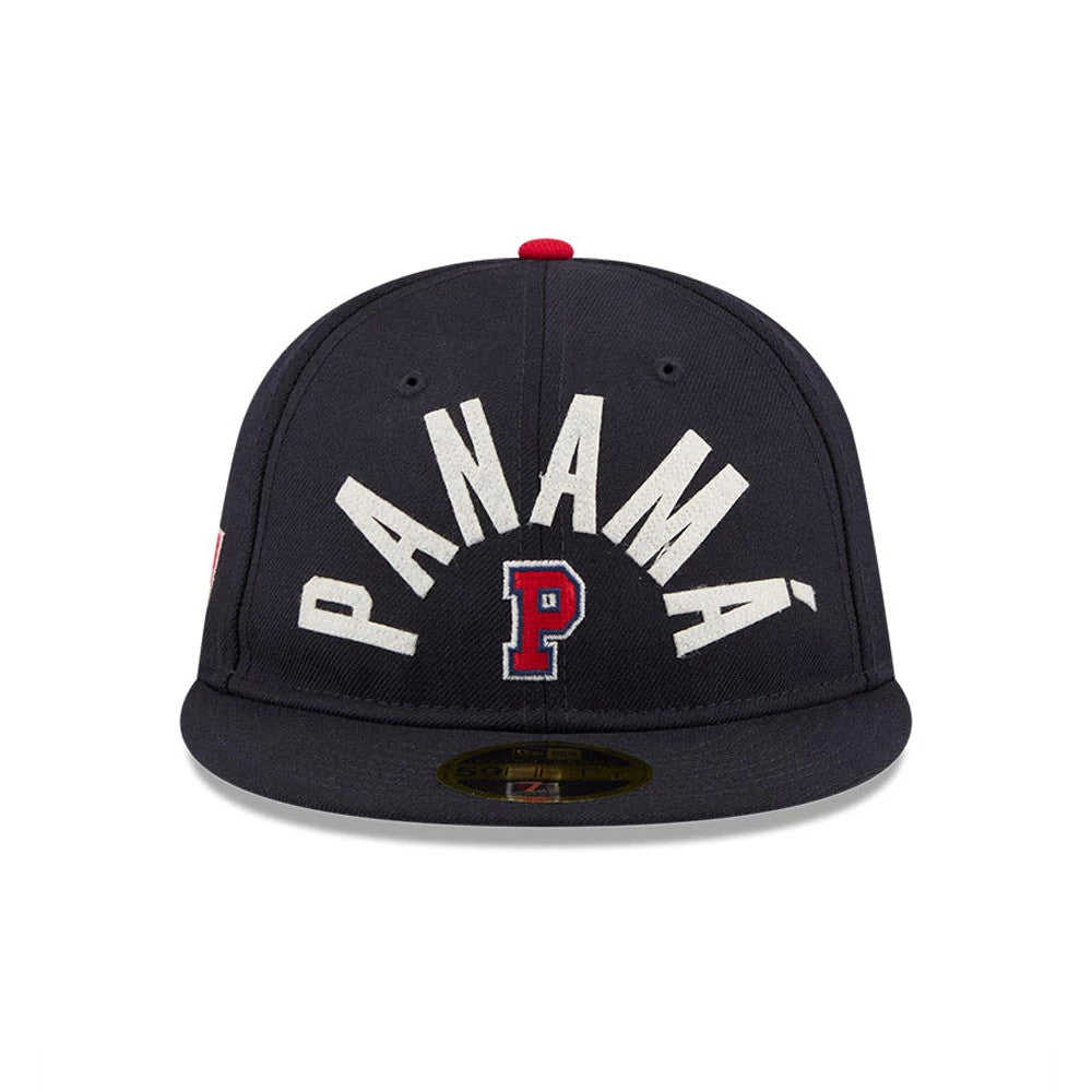 Pictured is this WBC Classical Script Panama Retro Crown 59FIFTY Fitted cap in navy. 3