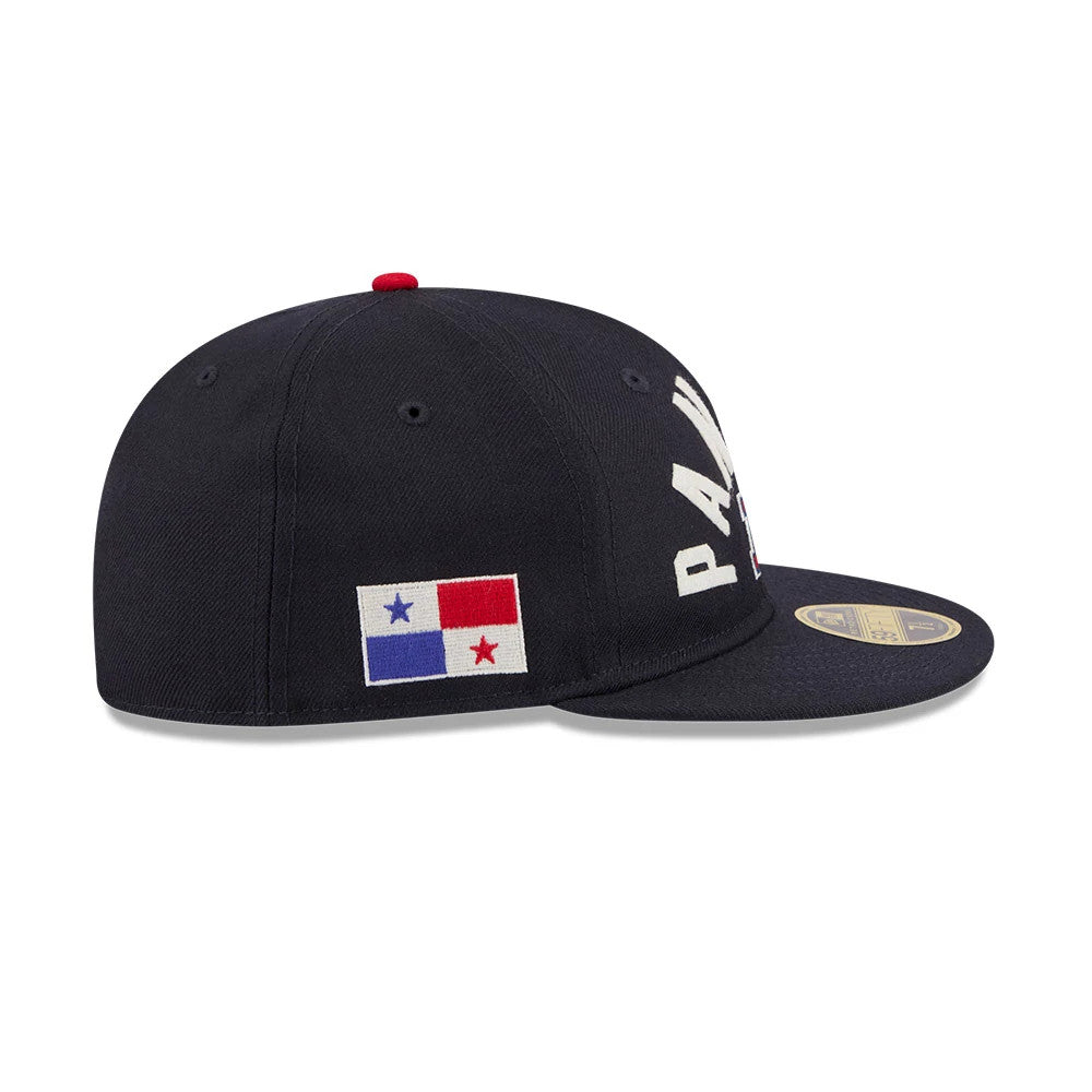 Pictured is this WBC Classical Script Panama Retro Crown 59FIFTY Fitted cap in navy. 5