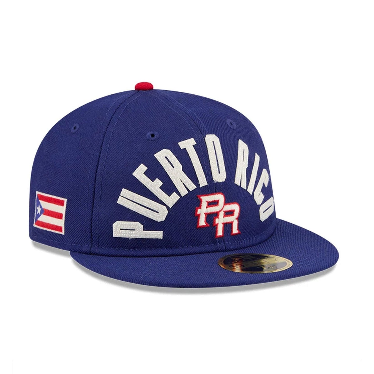 Pictured is this WBC Classical Script Puerto Rico Retro Crown 59FIFTY Fitted cap in blue. 1