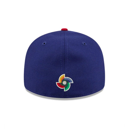 Pictured is this WBC Classical Script Puerto Rico Retro Crown 59FIFTY Fitted cap in blue. 7