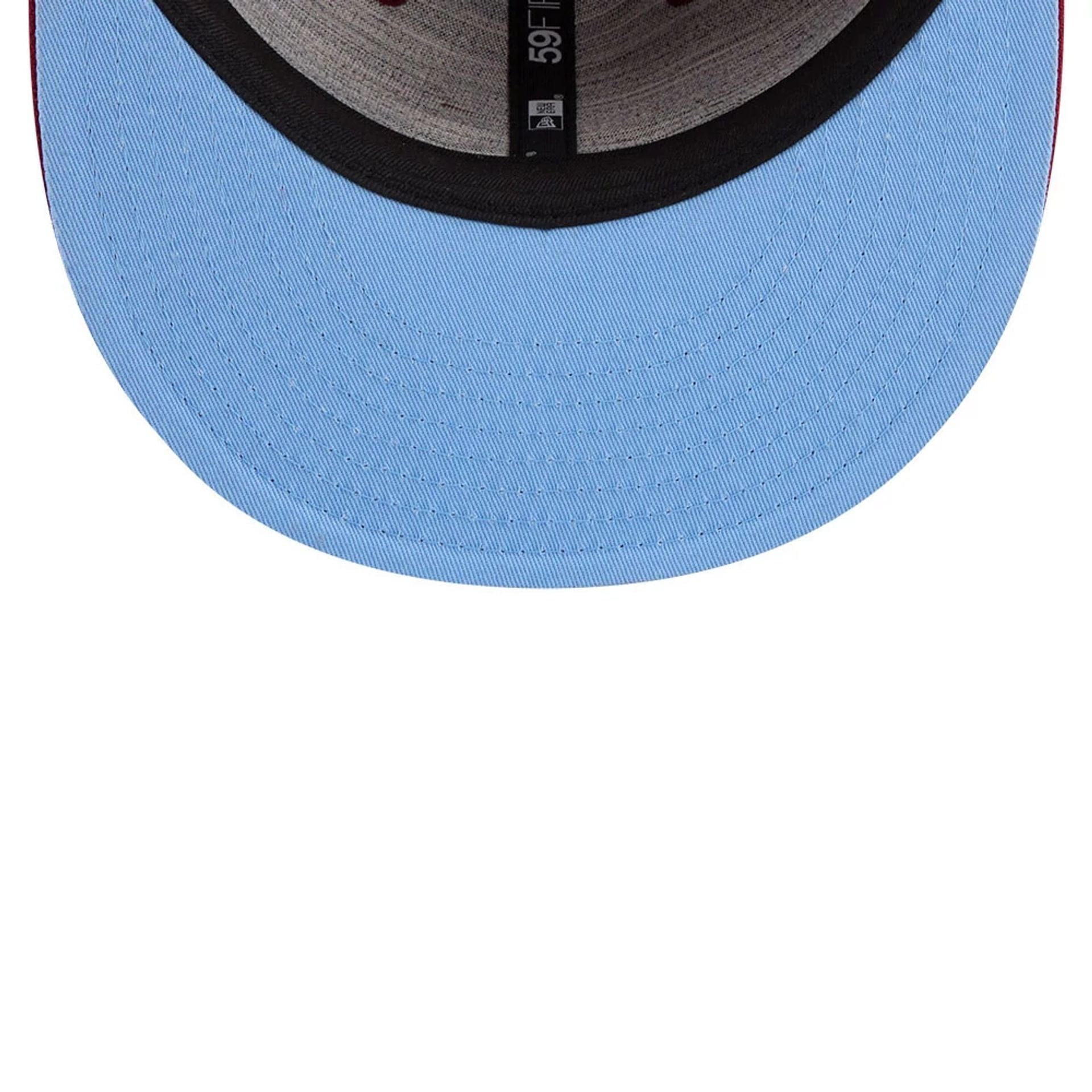 Pictured is this WBC Classical Script Venezuela Retro Crown 59FIFTY Fitted cap in dark red. 2