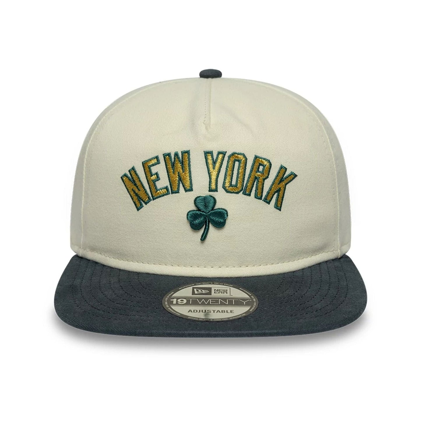 Pictured is this MLB Metallic Logo New York Yankees 19TWENTY cap in cream. 3