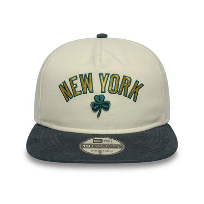 Pictured is this MLB Metallic Logo New York Yankees 19TWENTY cap in cream. 3