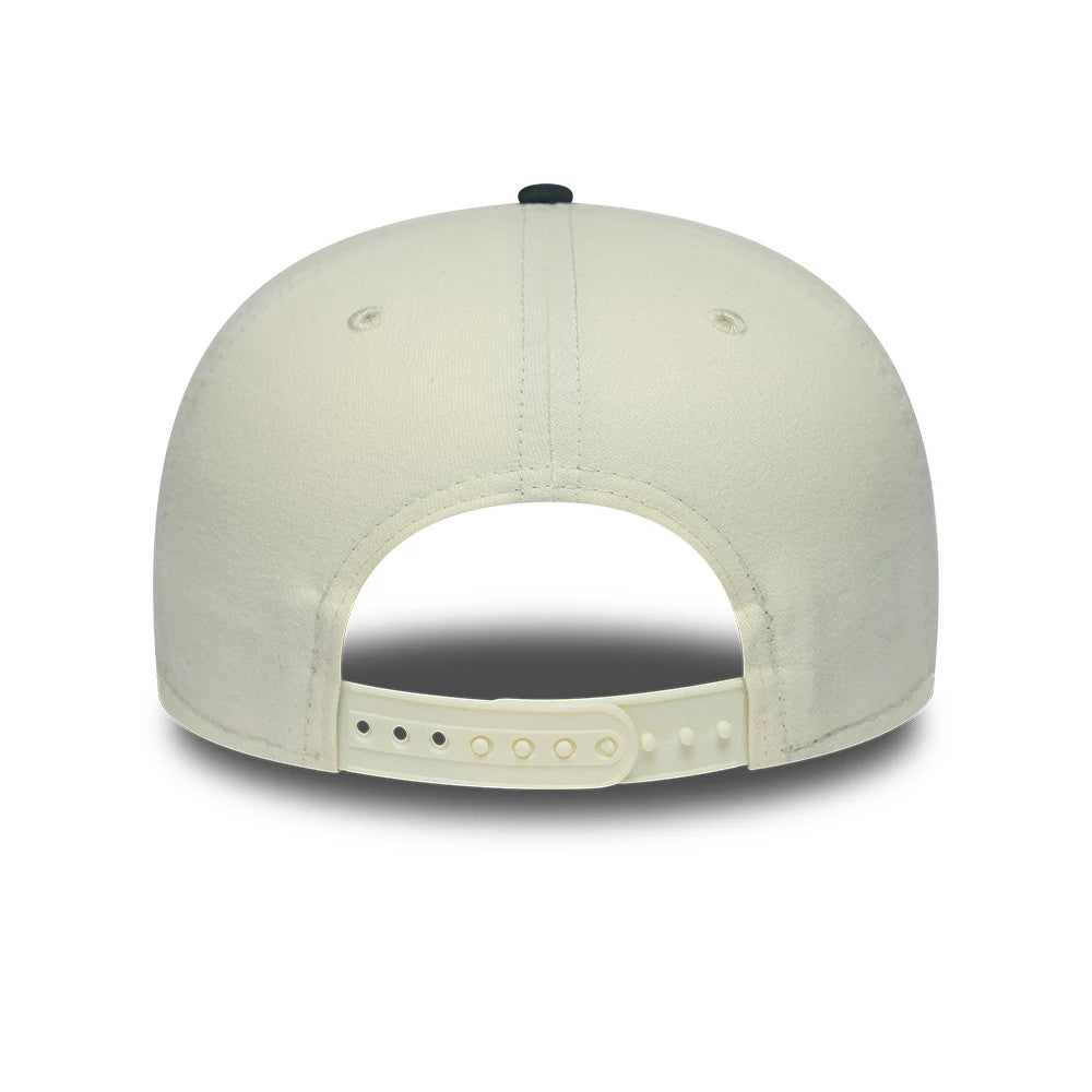 Pictured is this NFL Metallic Logo Las Vegas Raiders 19TWENTY cap in cream. 5