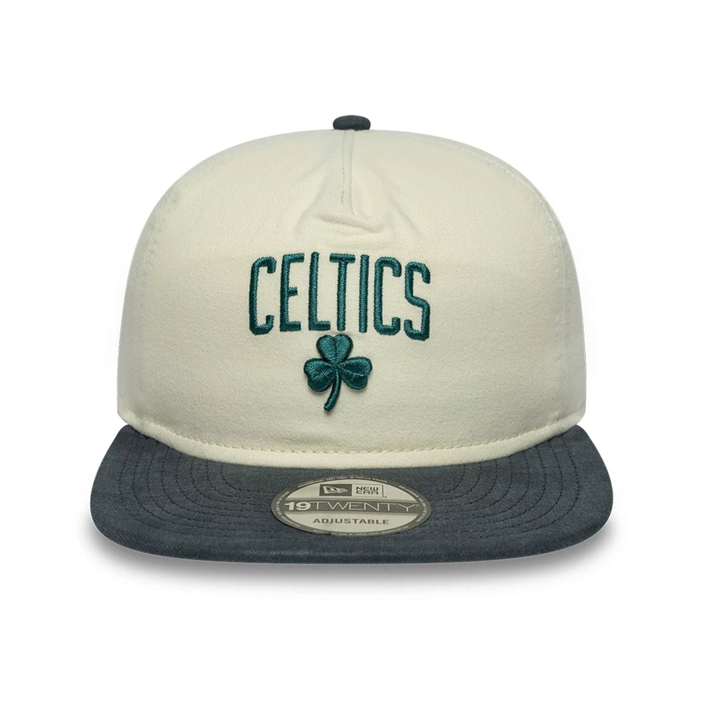 Pictured is this NBA Metallic Logo Boston Celtics 19TWENTY cap in cream. 3