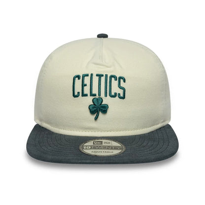 Pictured is this NBA Metallic Logo Boston Celtics 19TWENTY cap in cream. 3