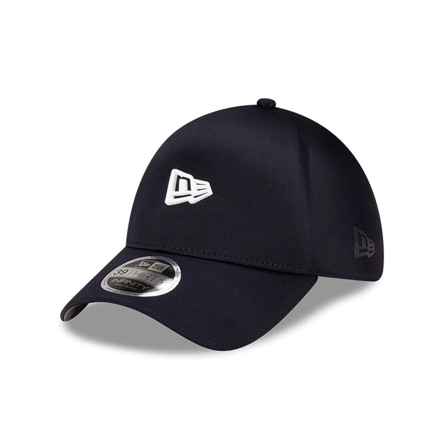Pictured is this New Era 39THIRTY Infinity Stretch Fit cap in navy. 1