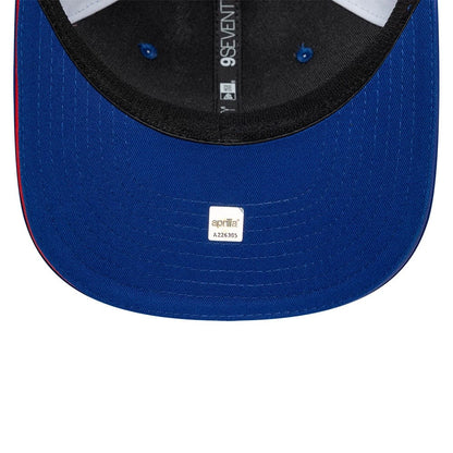 Pictured is this Aprilia Replica Le Mans Race Special 9SEVENTY Stretch Snap cap in blue. 5