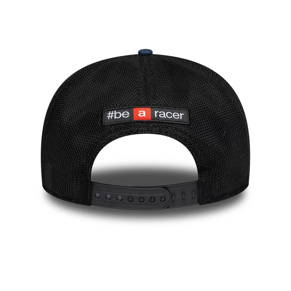 Pictured is this Aprilia Replica Marco Bezzecchi Austin Race Special 9SEVENTY Stretch Snap cap in blue. 4