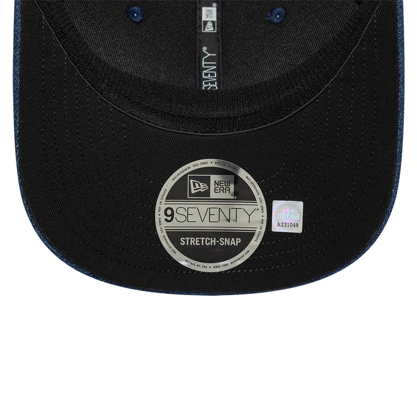 Pictured is this Aprilia Replica Marco Bezzecchi Austin Race Special 9SEVENTY Stretch Snap cap in blue. 5