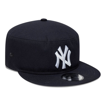 Pictured is this MLB Poly New York Yankees Pillbox Adjustable cap in navy. 3