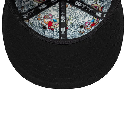 Pictured is this Ren & Stimpy Character Graphic 59FIFTY Fitted cap in black. 7