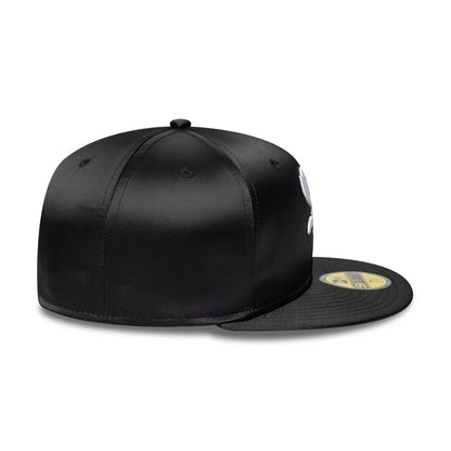 Pictured is this MLB Satin Chicago White Sox 59FIFTY Fitted cap in black. 6