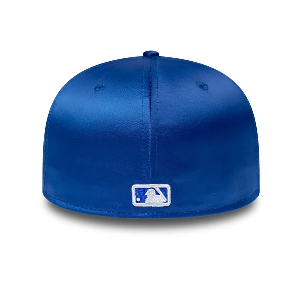 Pictured is this MLB Satin Detroit Tigers 59FIFTY Fitted cap in blue. 6