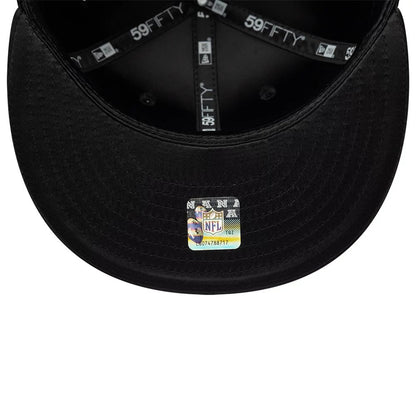 Pictured is this NFL Satin Philadelphia Eagles 59FIFTY Fitted cap in black. 7