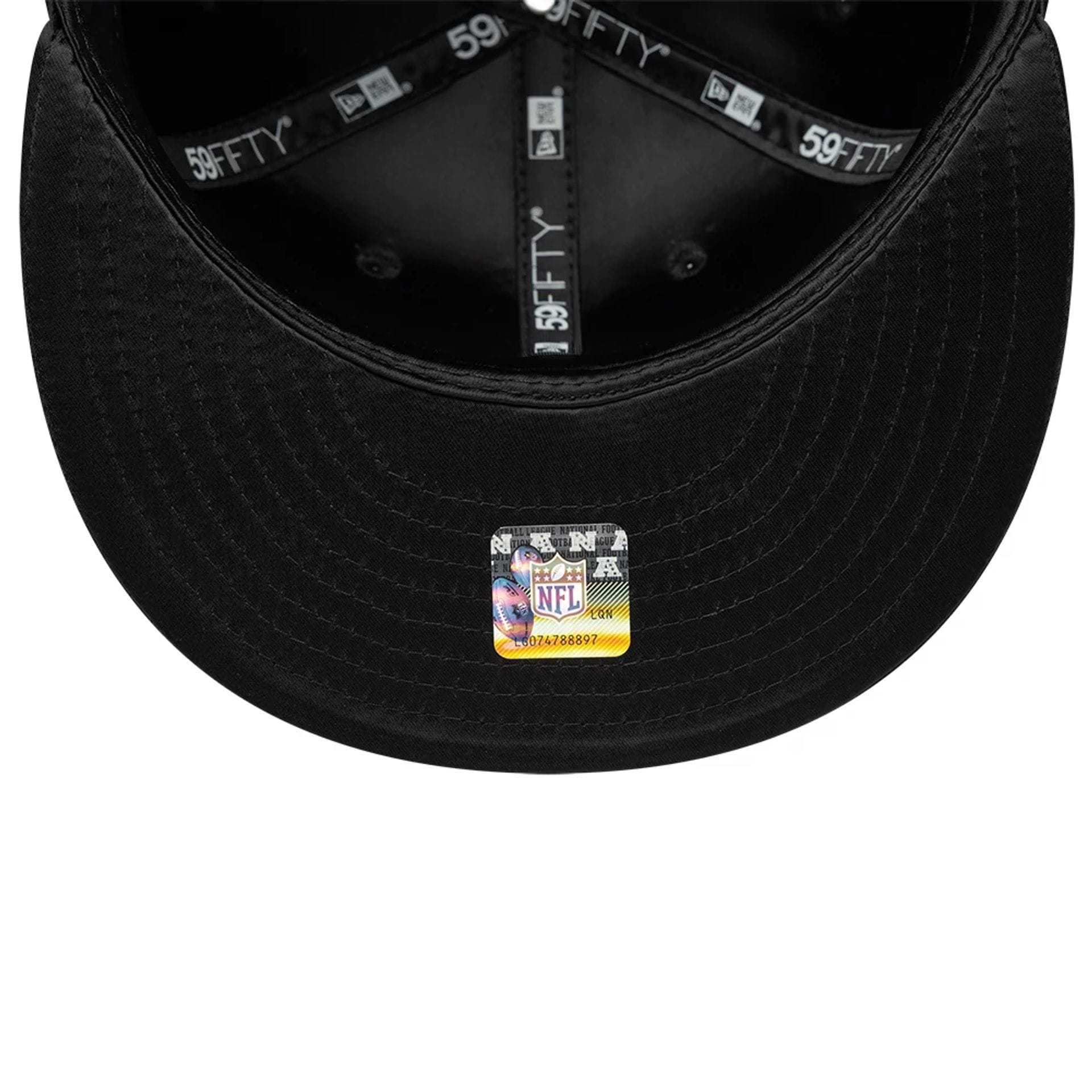 NFL Satin Las Vegas Raiders Black 59FIFTY Fitted Cap | NEC UK