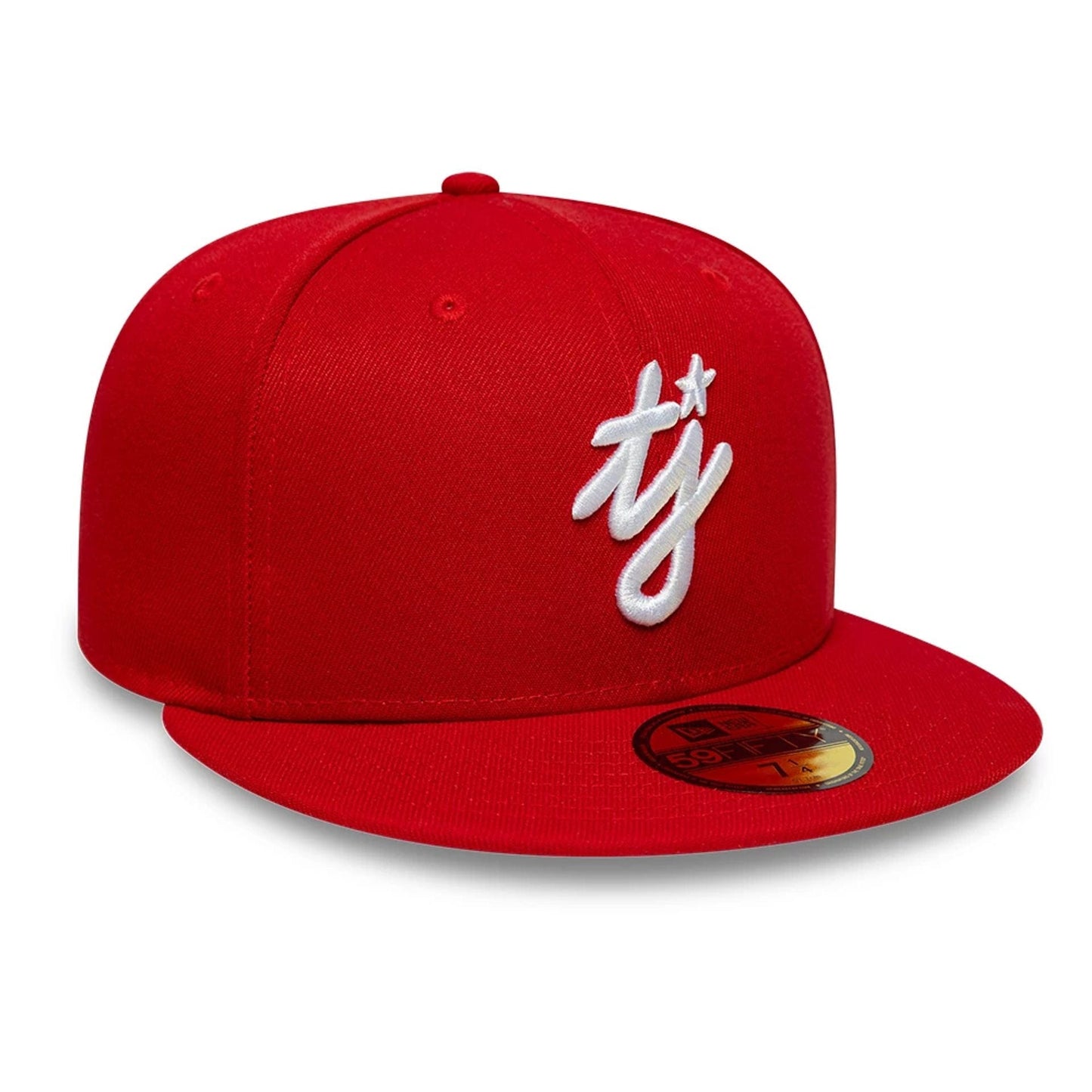 Pictured is this Twojeys X New Era 59FIFTY Fitted cap in red. 4