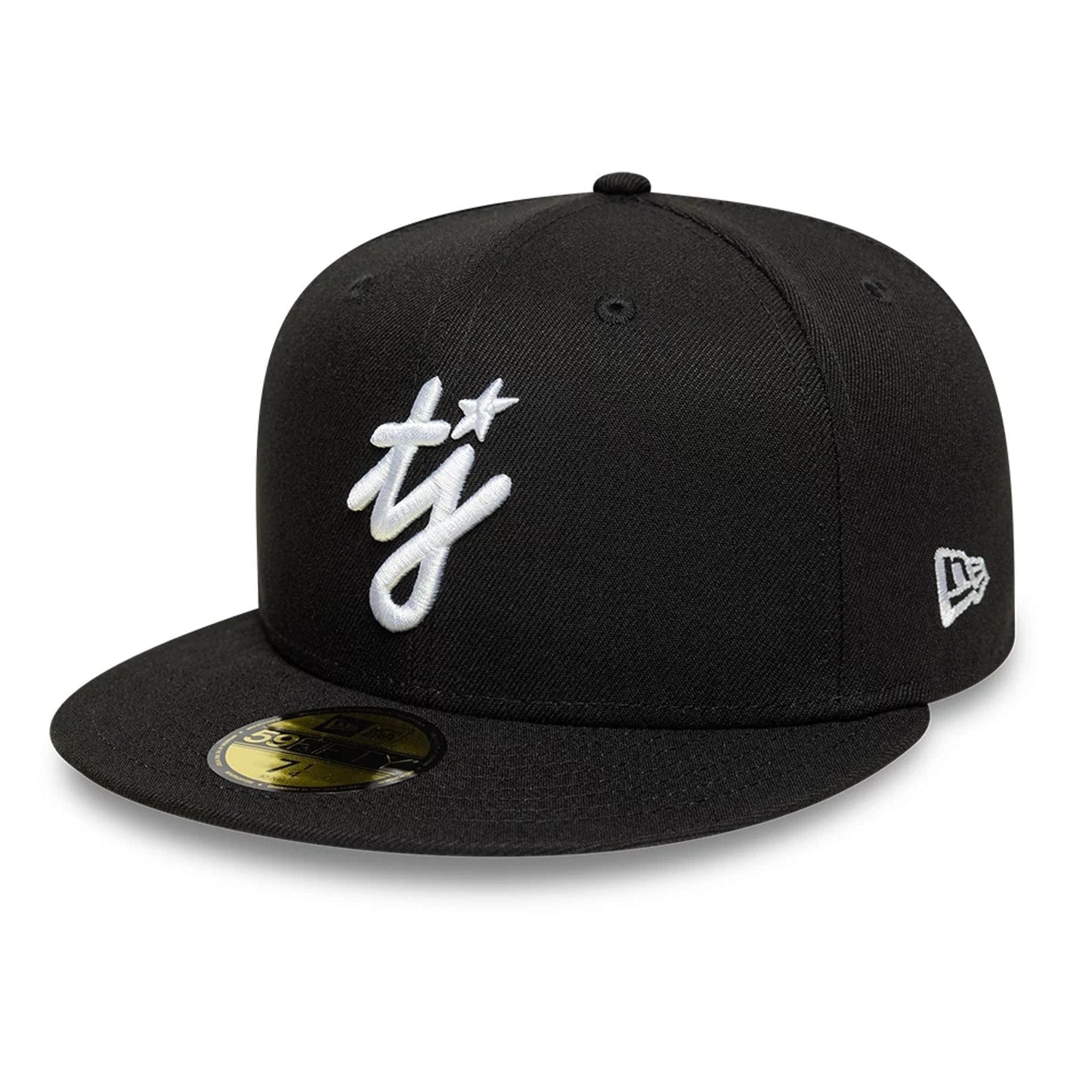Pictured is this Twojeys X New Era 59FIFTY Fitted cap in black. 1