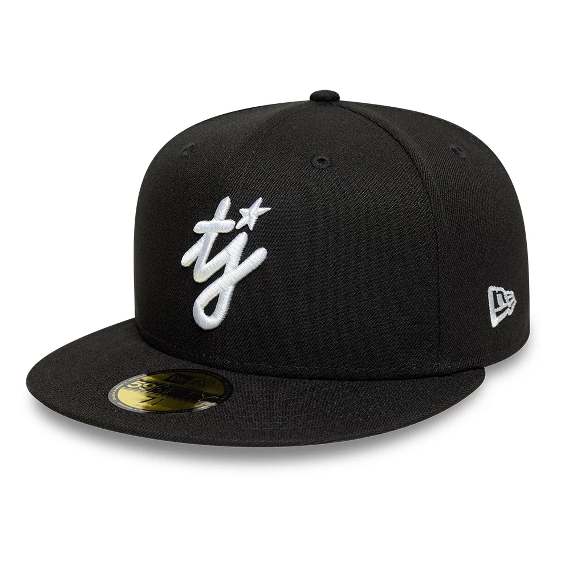Pictured is this Twojeys X New Era 59FIFTY Fitted cap in black. 1
