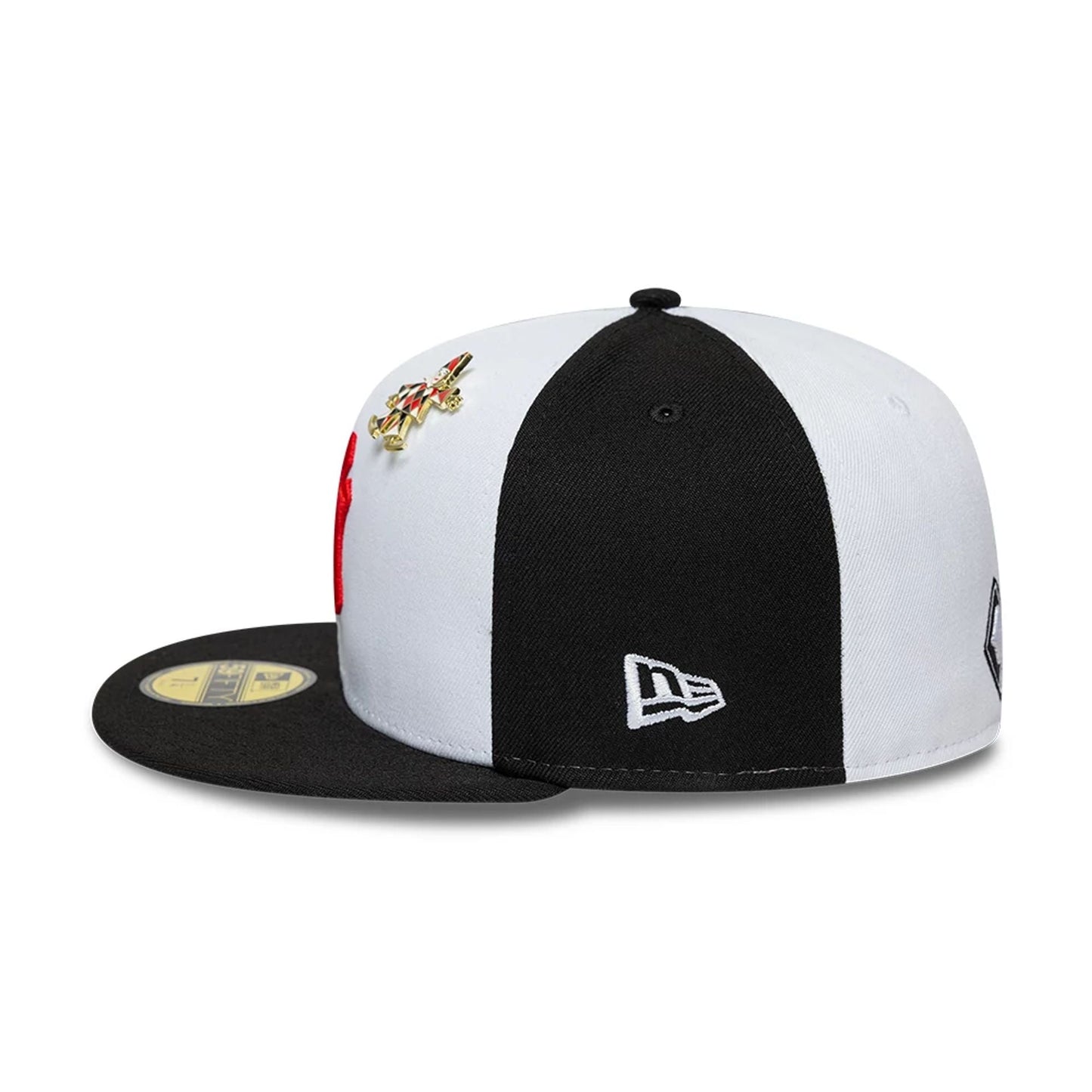 Pictured is this MLB Pinwheel New York Yankees 59FIFTY Fitted cap in black. 6