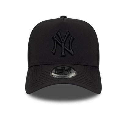 Pictured is this MLB Recycled New York Yankees 9FORTY E-Frame  cap in Black On Black. 2