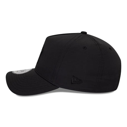 Pictured is this MLB Recycled New York Yankees 9FORTY E-Frame  cap in Black On Black. 4