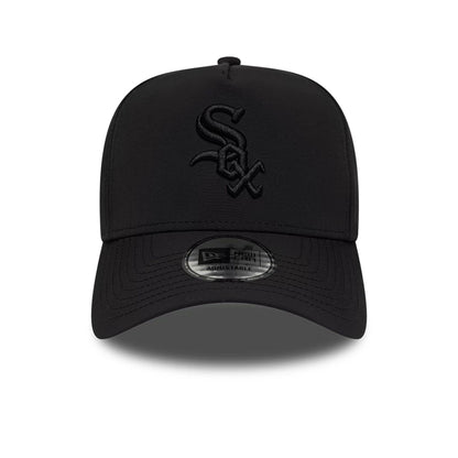 Pictured is this MLB Recycled Chicago White Sox 9FORTY A-Frame cap in Black On Black. 2