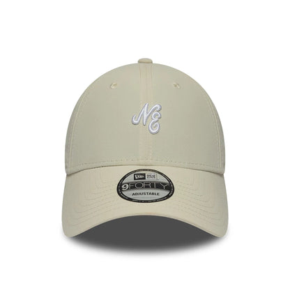 Pictured is this New Era Mini Logo Recycled 9FORTY cap in light beige. 2
