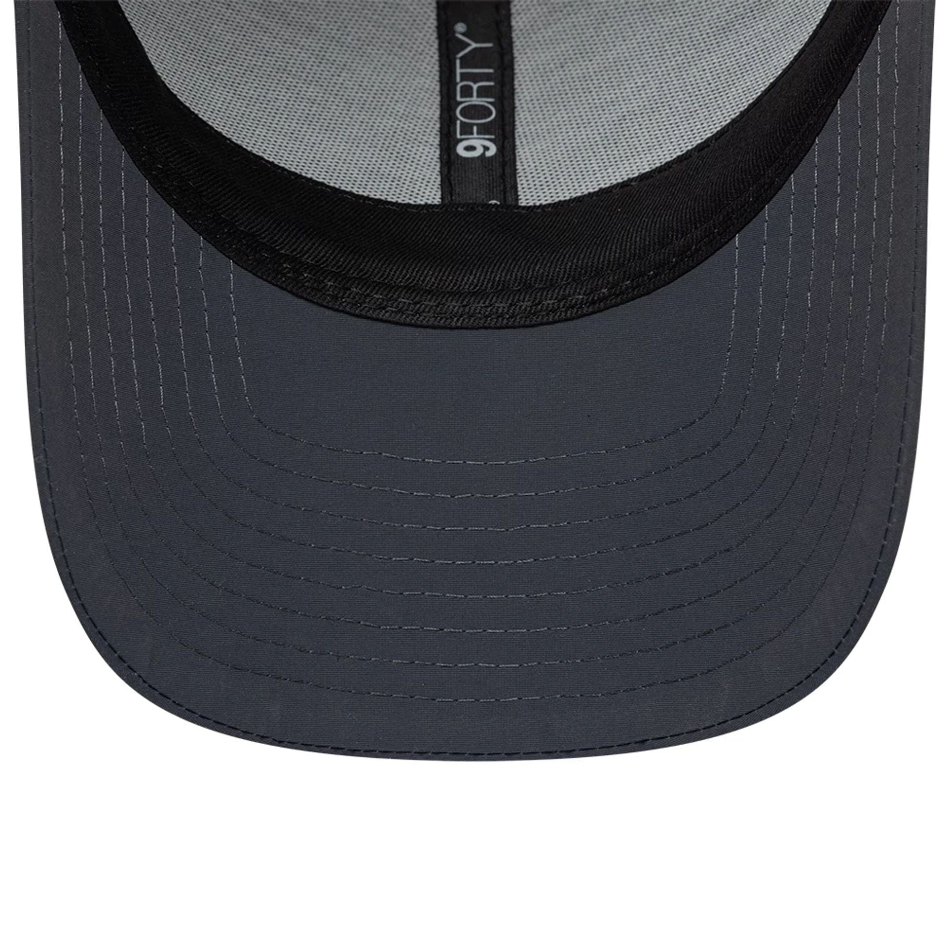 Pictured is this New Era Mini Logo Recycled 9FORTY cap in dark grey. 7