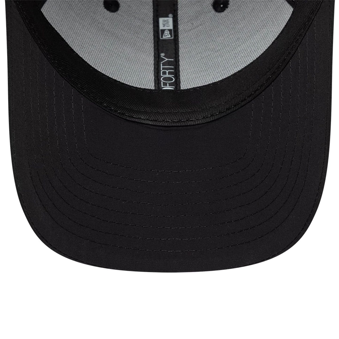Pictured is this New Era Mini Logo Recycled 9FORTY cap in Black On Black. 7