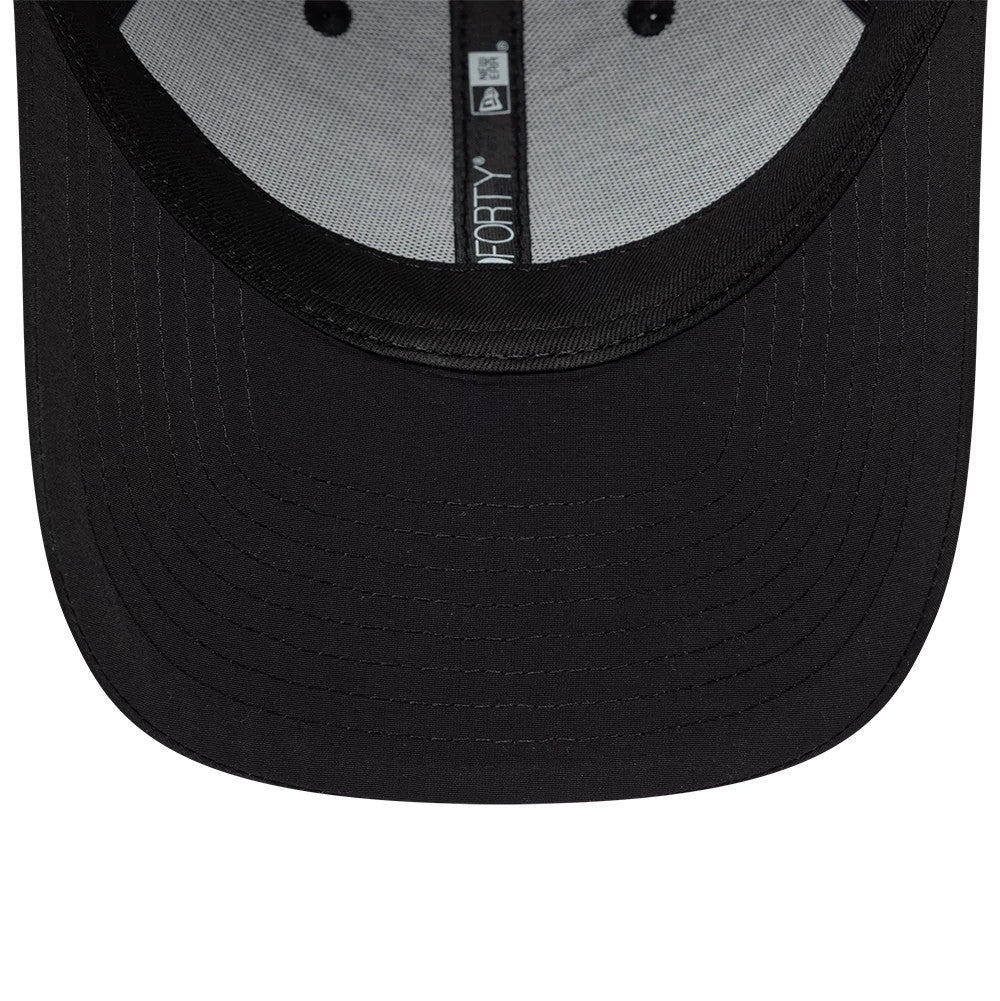 Pictured is this New Era Mini Logo Recycled 9FORTY cap in Black On Black. 7