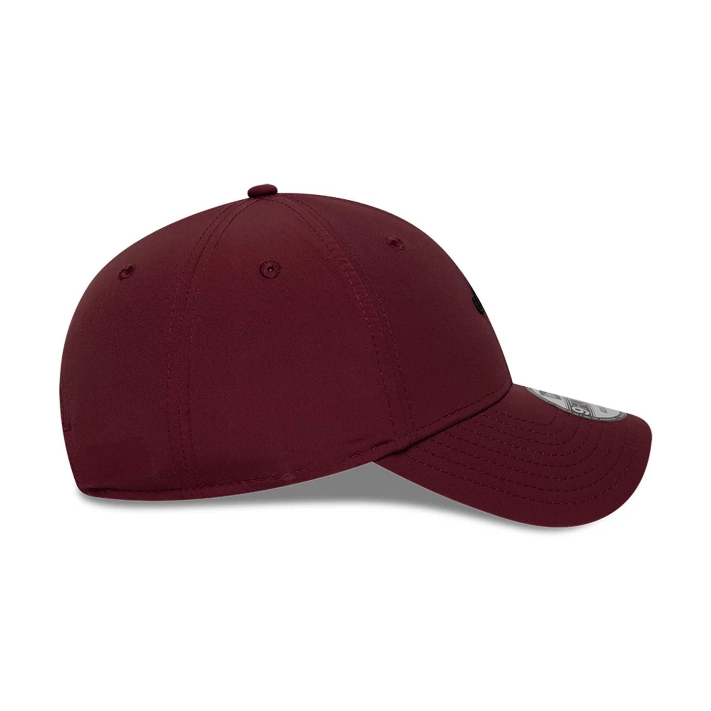 Pictured is this New Era Mini Logo Recycled 9FORTY cap in dark red. 5