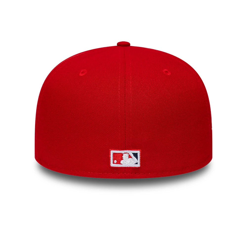 Pictured is this MLB Sidepatch LA Angels 59FIFTY Fitted cap in red. 7