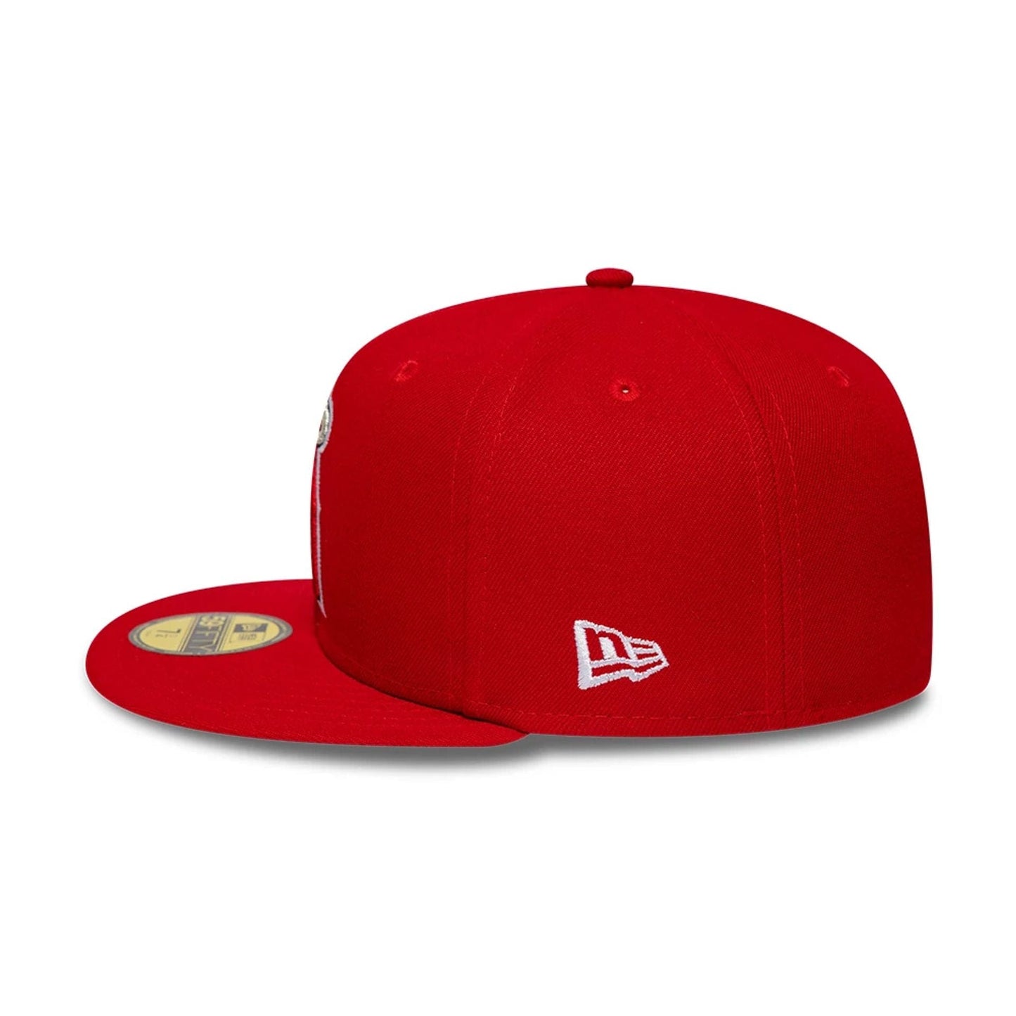 Pictured is this MLB Sidepatch LA Angels 59FIFTY Fitted cap in red. 6