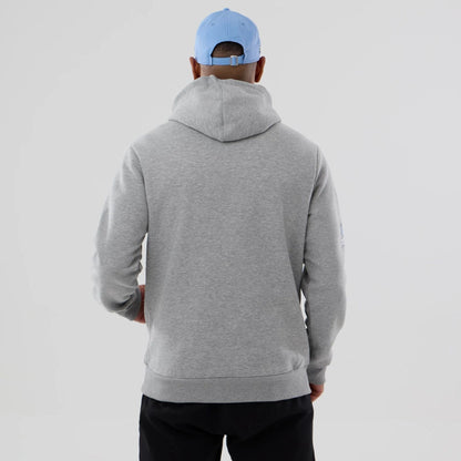 The model is wearing this NBA Berlin Game 2026 Memphis Grizzlies Pullover Hoodie in grey. 2