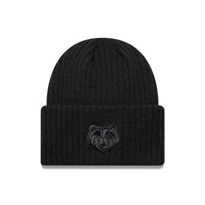 Pictured is this Memphis Grizzlies NBA Berlin Game 2026 Black Cuff Knit Beanie Hat 1