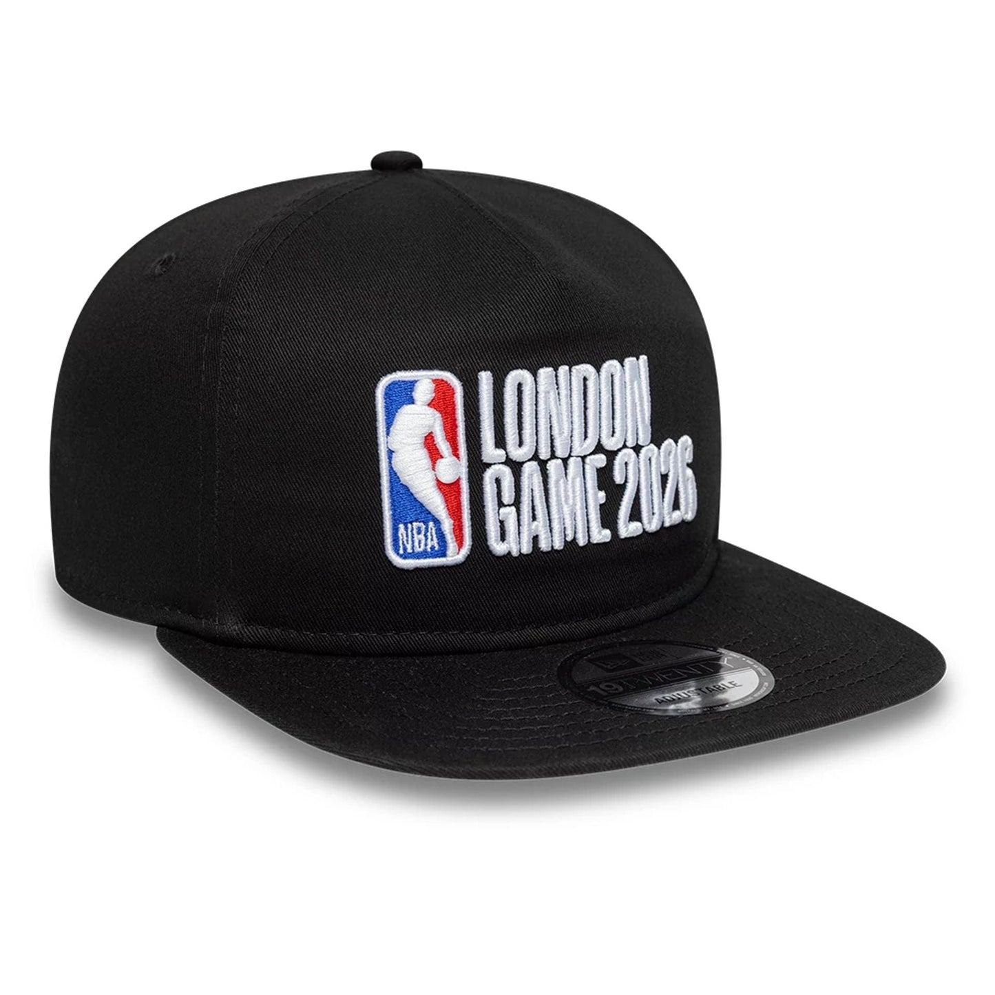 Pictured is this NBA Logo NBA London Game 2026 Black 19TWENTY Adjustable cap. 3