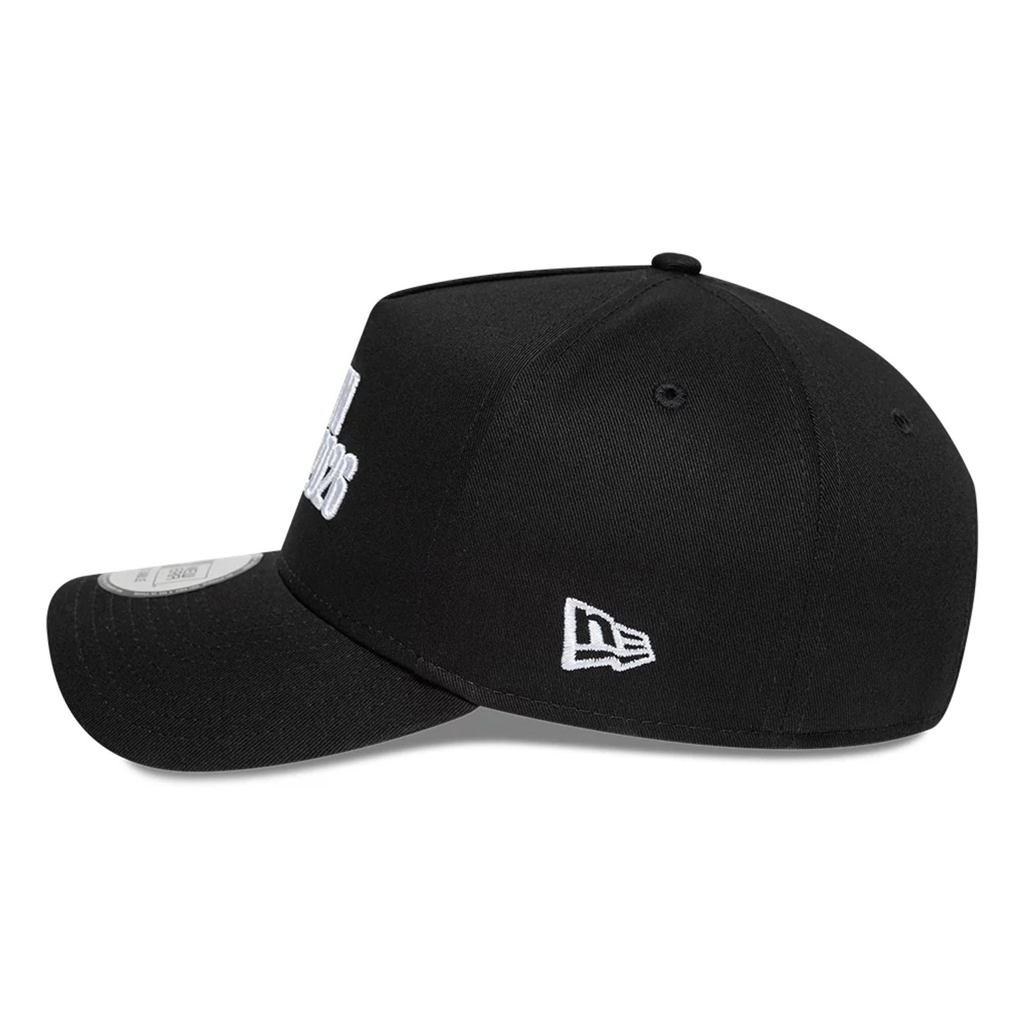 Pictured is this NBA Logo NBA London Game 2026 Black 9FORTY A-Frame Adjustable cap. 4