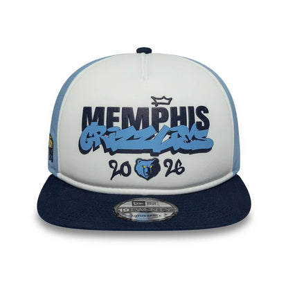Pictured is this Memphis Grizzlies NBA London Game 2026 Blue 19TWENTY Adjustable cap. 3