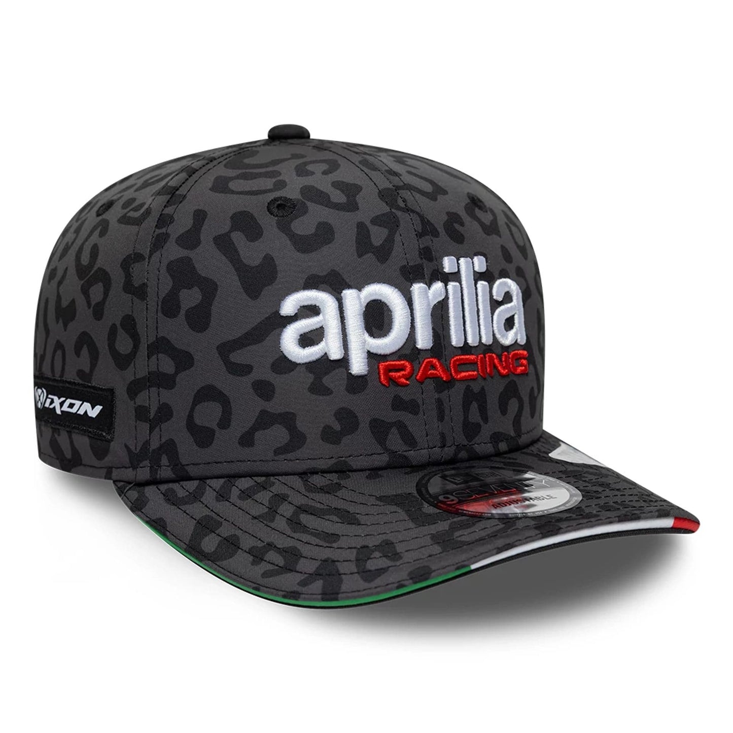 Pictured is this Aprilia Replica Mugello Race Special 9SEVENTY Stretch Snap cap in black. 1