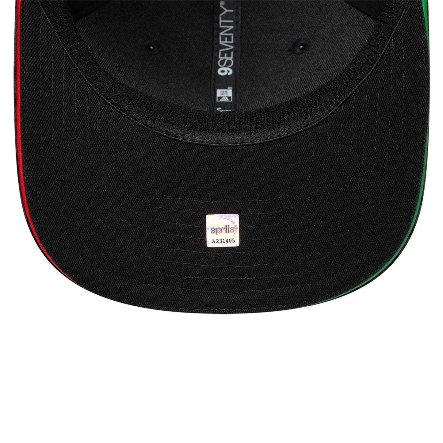 Pictured is this Aprilia Replica Mugello Race Special 9SEVENTY Stretch Snap cap in black. 5