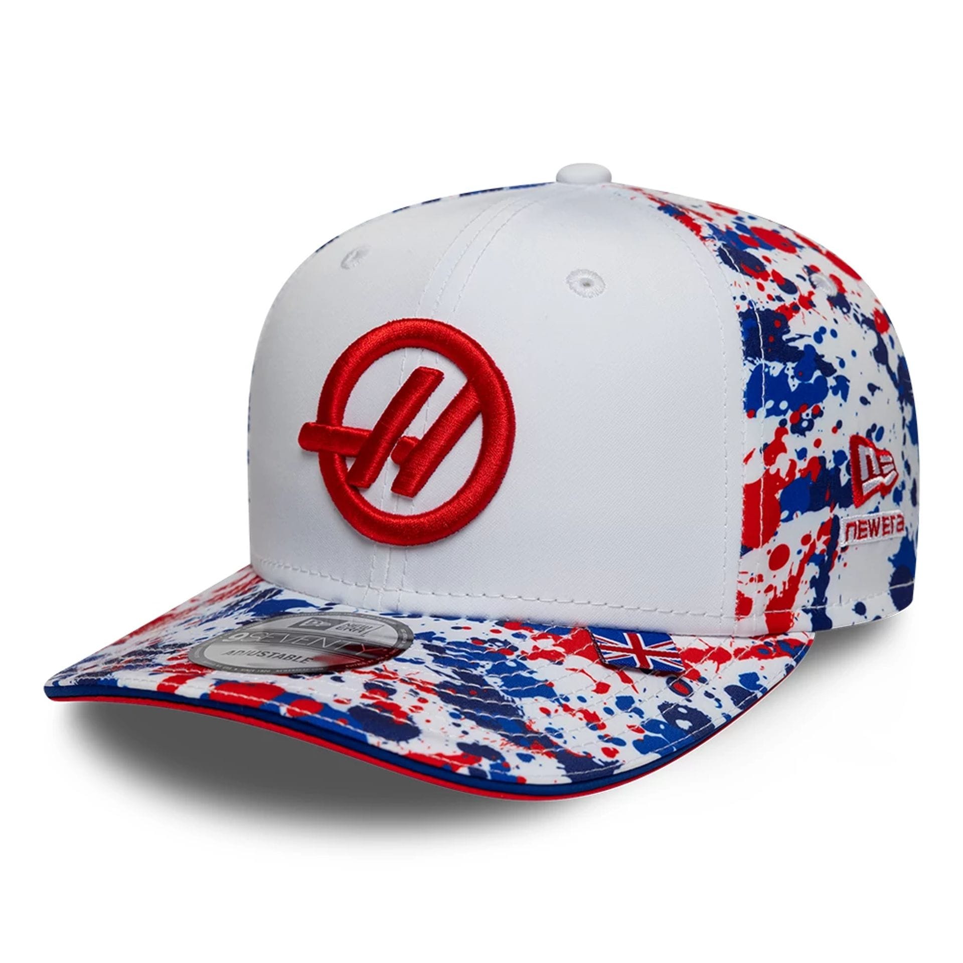 Pictured is this Team Silverstone Race Special TGR Haas F1 9SEVENTY Stretch Snap cap in white. 1