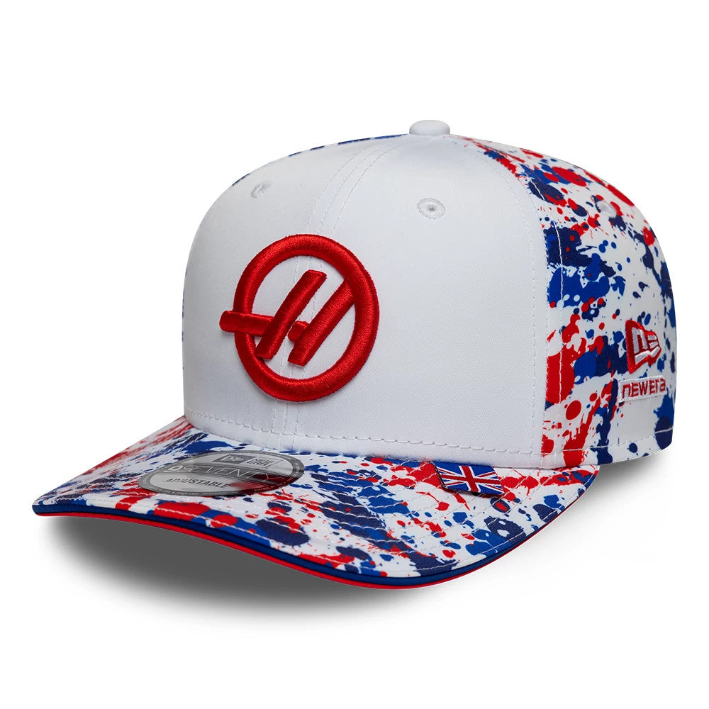Pictured is this Team Silverstone Race Special TGR Haas F1 9SEVENTY Stretch Snap cap in white. 1
