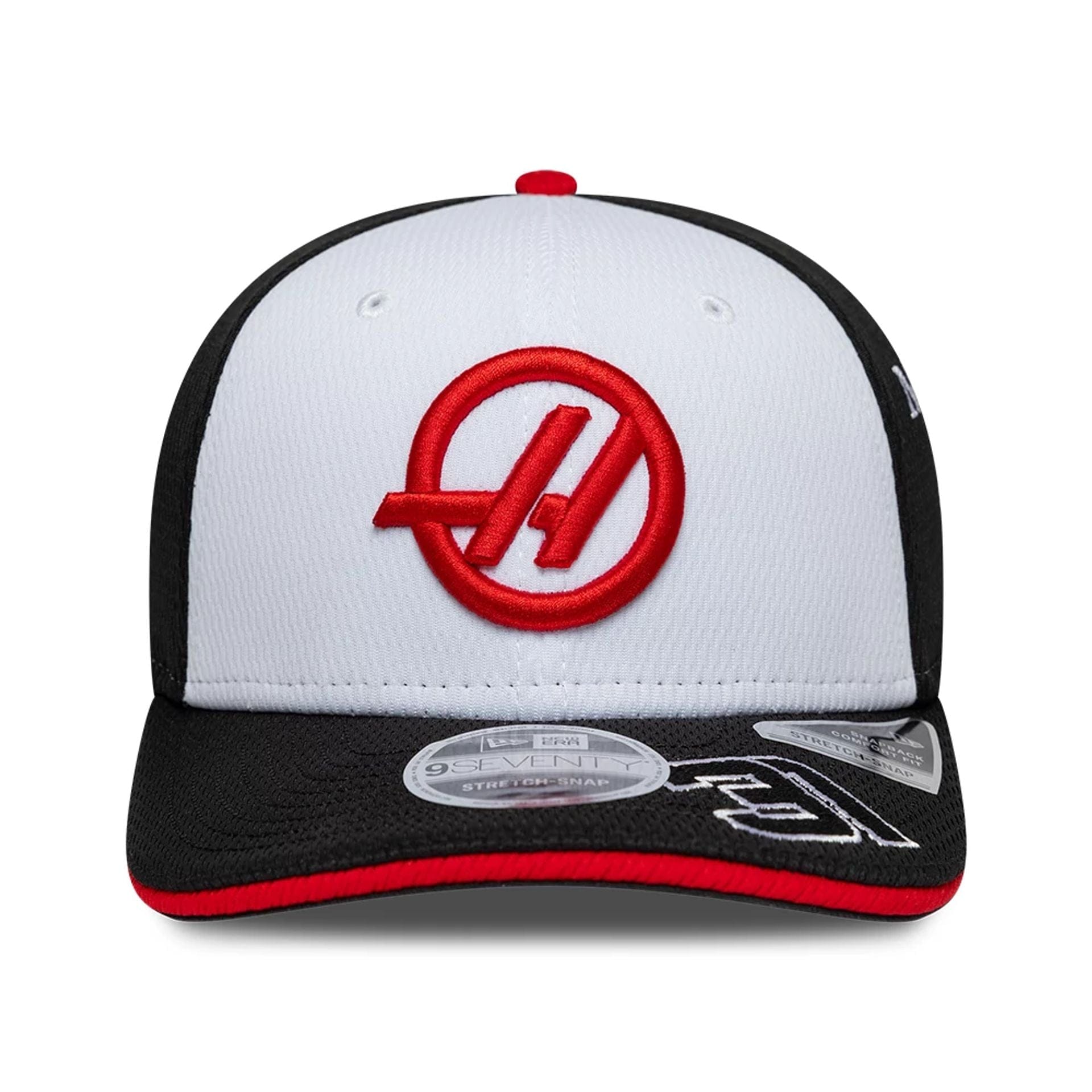 Pictured is this Esteban Ocon TGR Haas F1 9SEVENTY Stretch Snap cap in black. 4